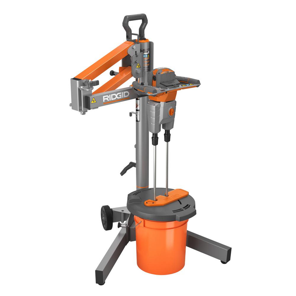 Ridgid dual paddle mixer with stand R7132
