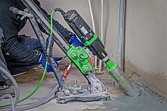 Использование двигателя алмазного бурения Eibenstock EBM 182/3