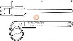 Размеры ременного ключа Super-Ego 8"
